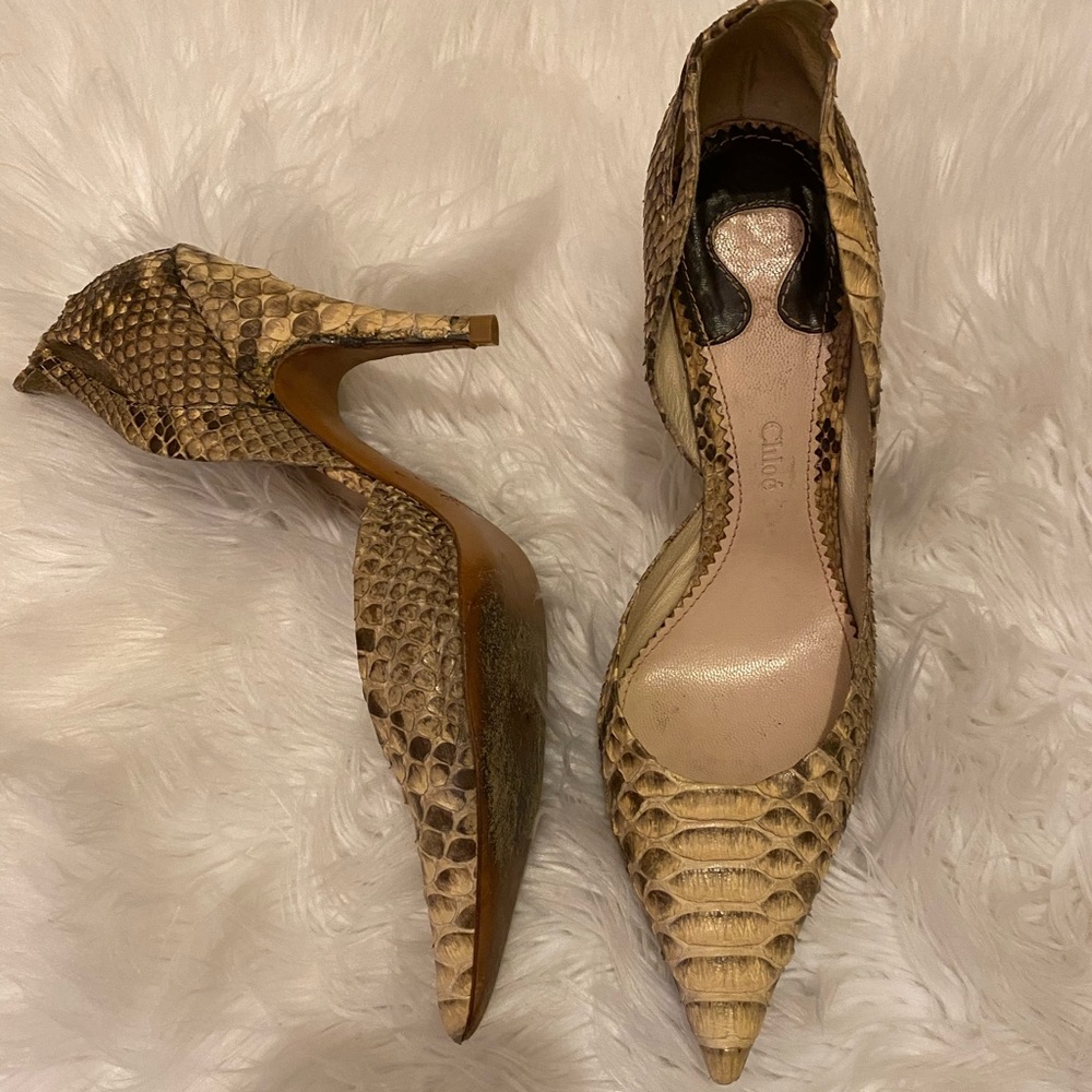 Snakeskin heels